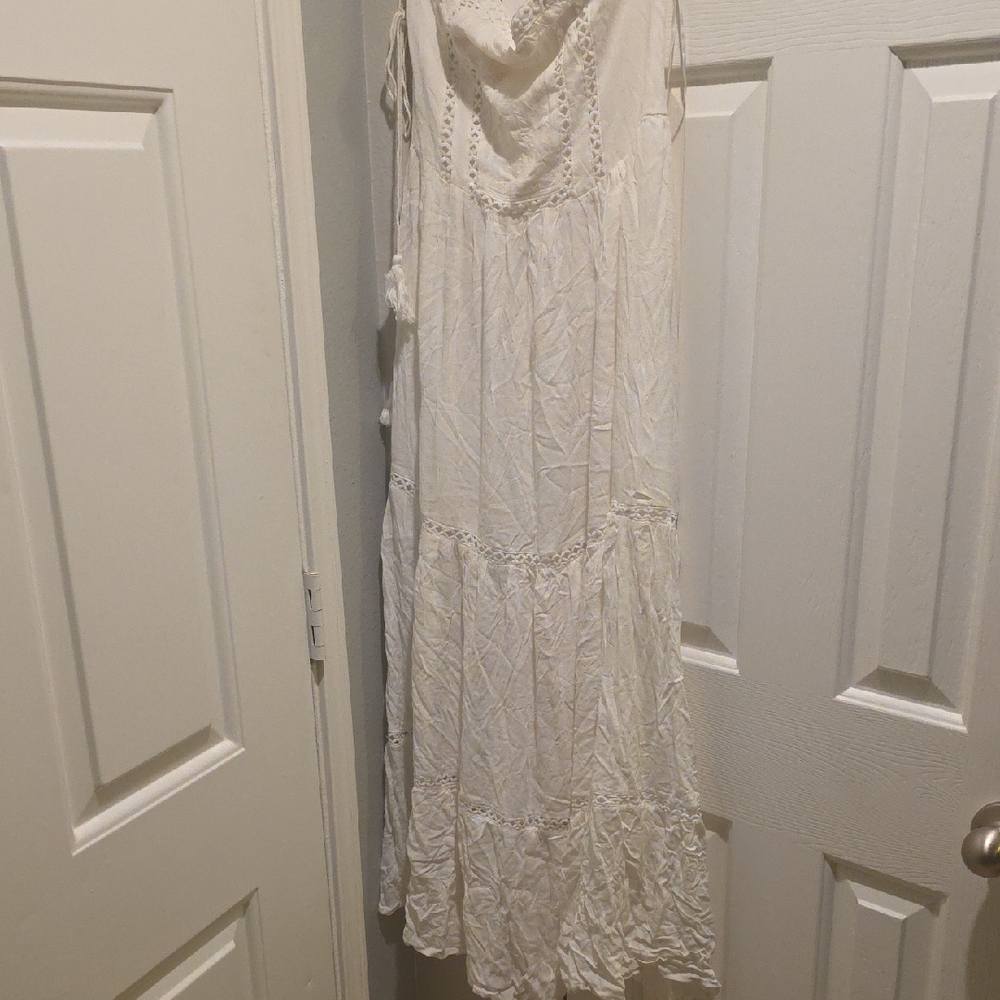Miami Cream Lace Maxi Dress